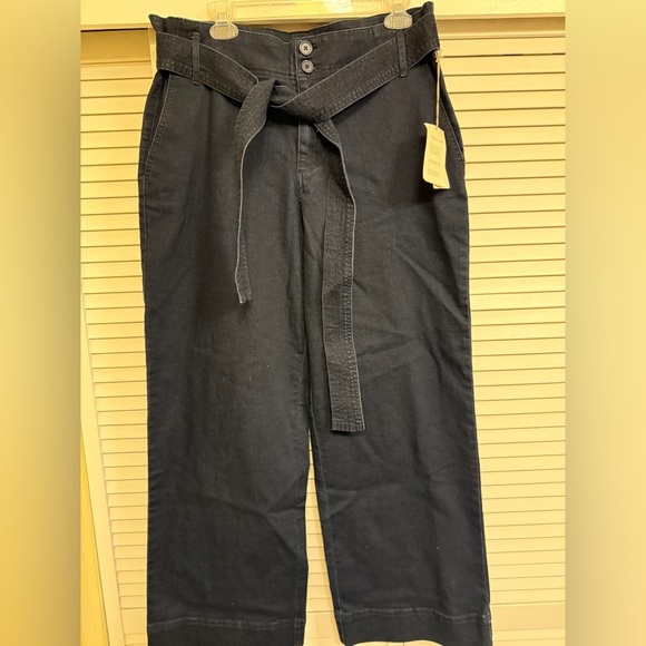 a new day Pants - A new Day Dark Blue Cropped Belted Chinos Women’s Sz 18 NEW Pants Slacks